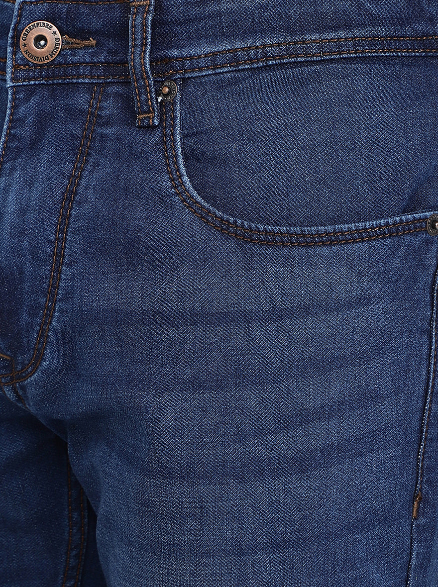 Night Blue Washed Narrow Fit Jeans | Greenfibre