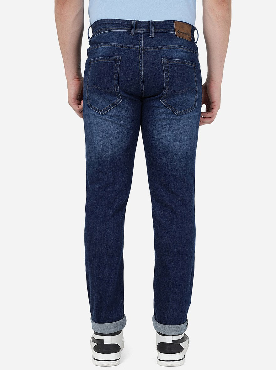 Mid Blue Solid Narrow Jeans | Greenfibre