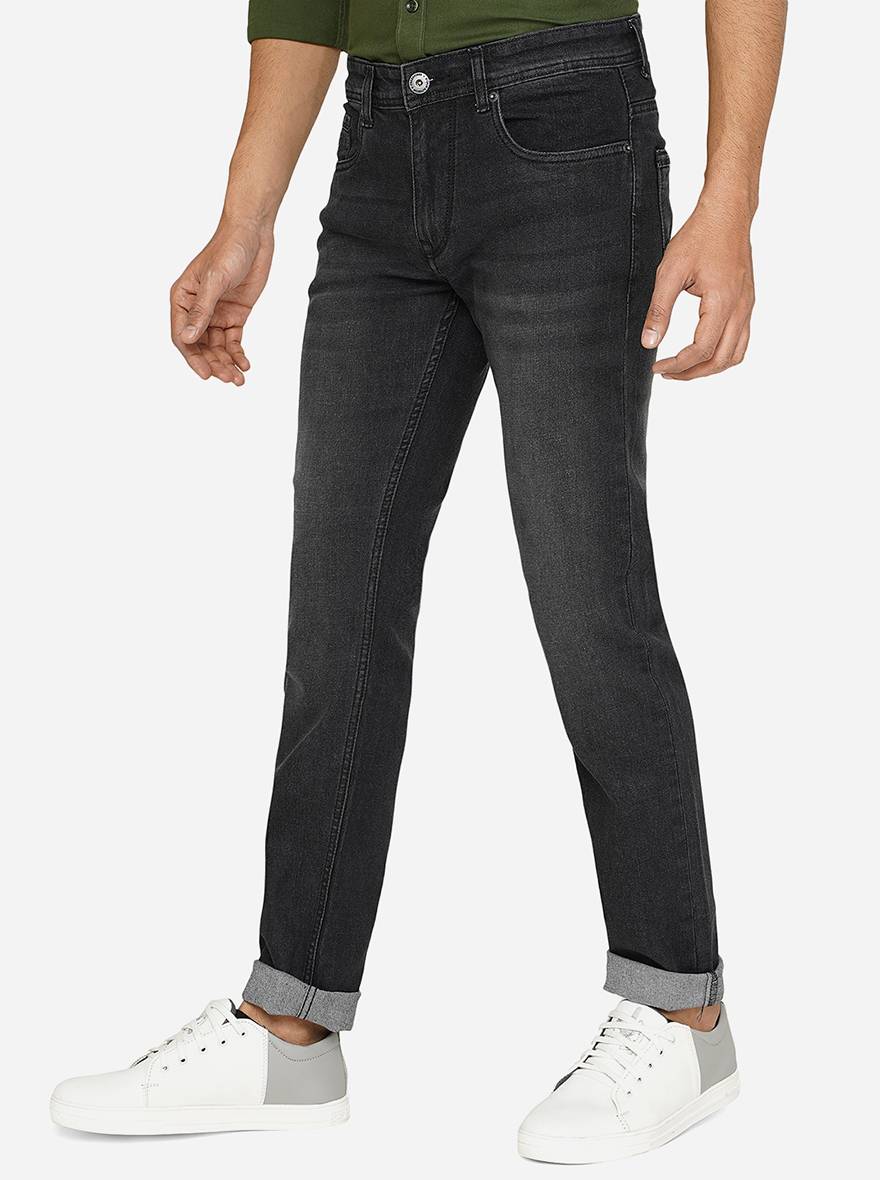 Grey Washed Narrow Fit Jeans | Greenfibre