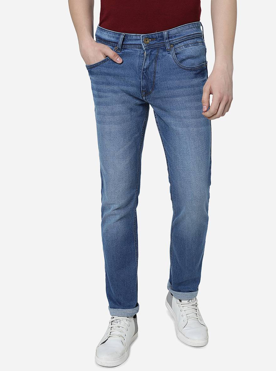 River Blue Washed Slim Fit Jeans | Greenfibre