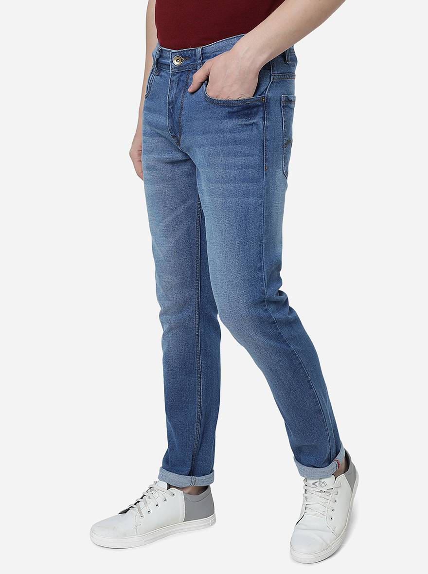 River Blue Washed Slim Fit Jeans | Greenfibre