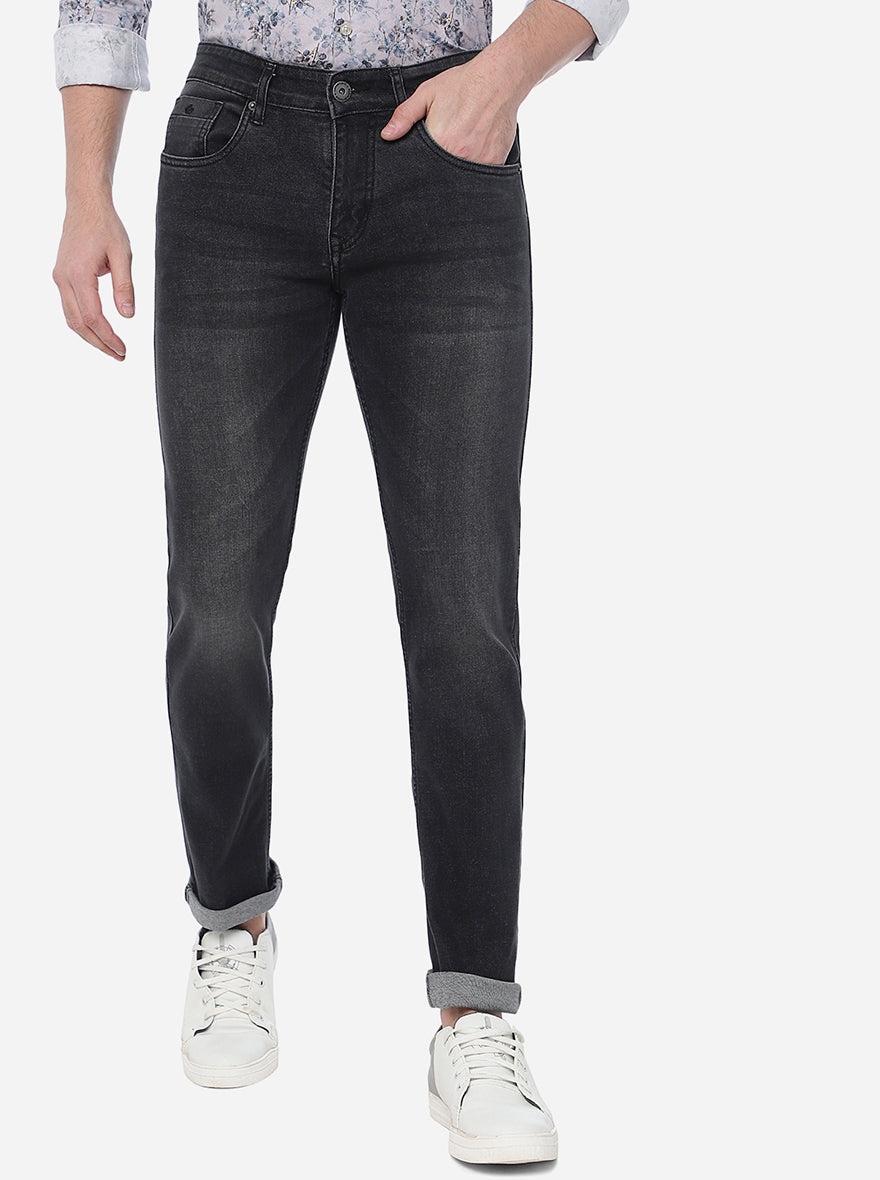 Grey Washed Straight Fit Jeans | Greenfibre