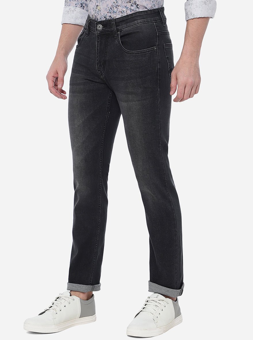 Grey Washed Straight Fit Jeans | Greenfibre