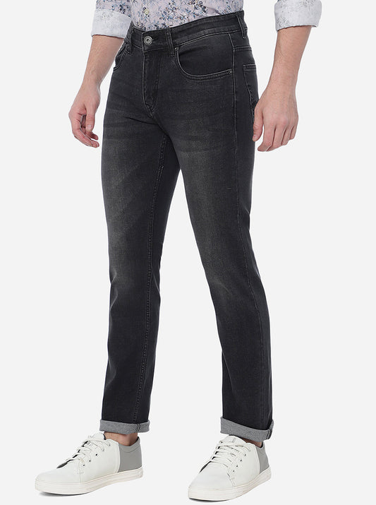 Grey Washed Straight Fit Jeans | Greenfibre