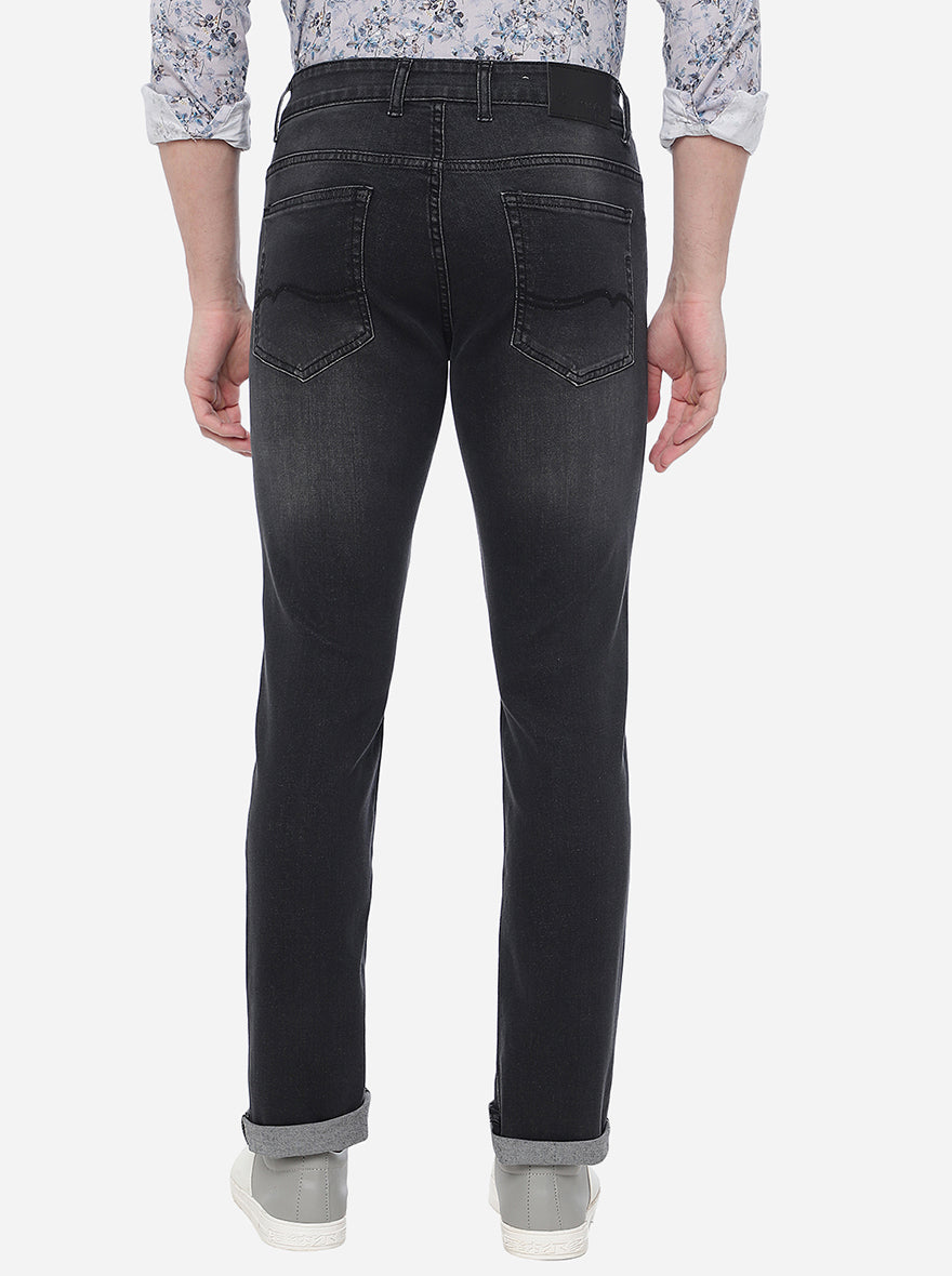 Grey Washed Straight Fit Jeans | Greenfibre