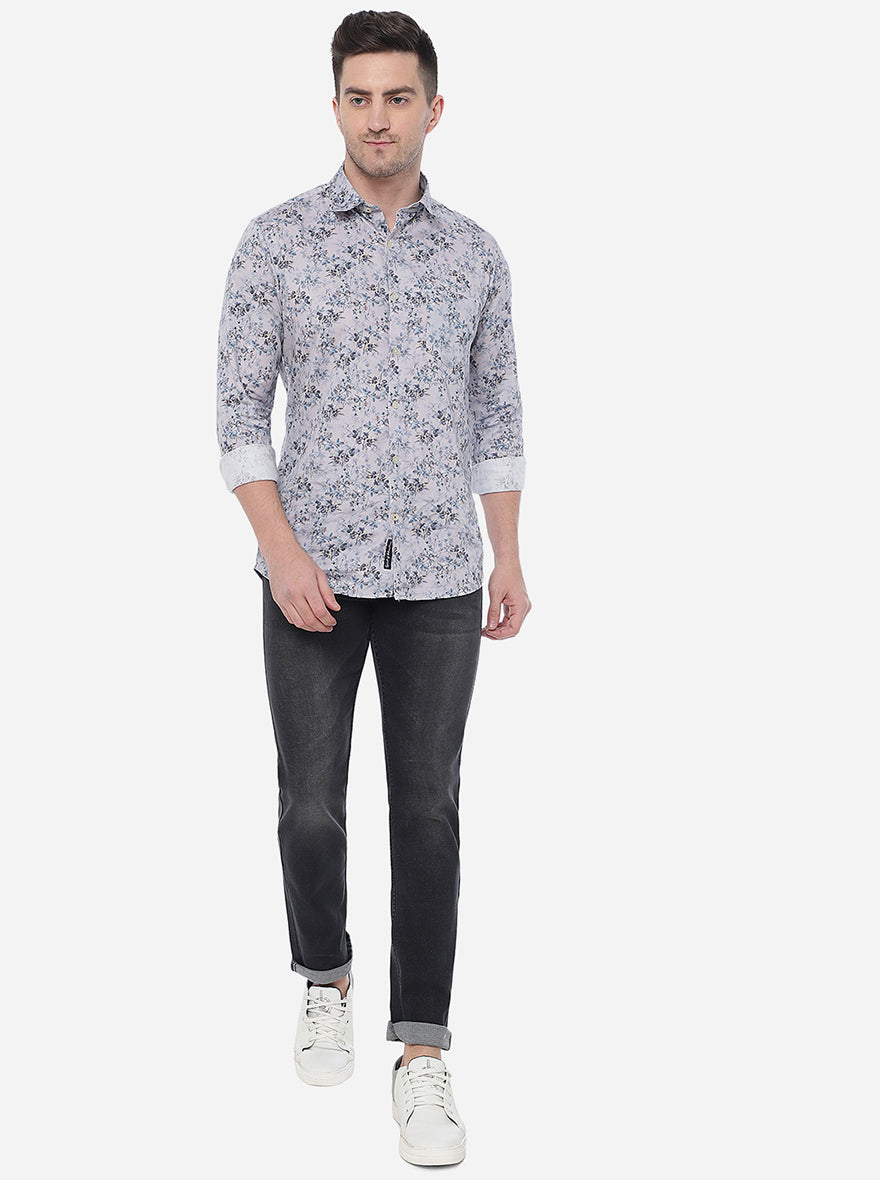 Grey Washed Straight Fit Jeans | Greenfibre