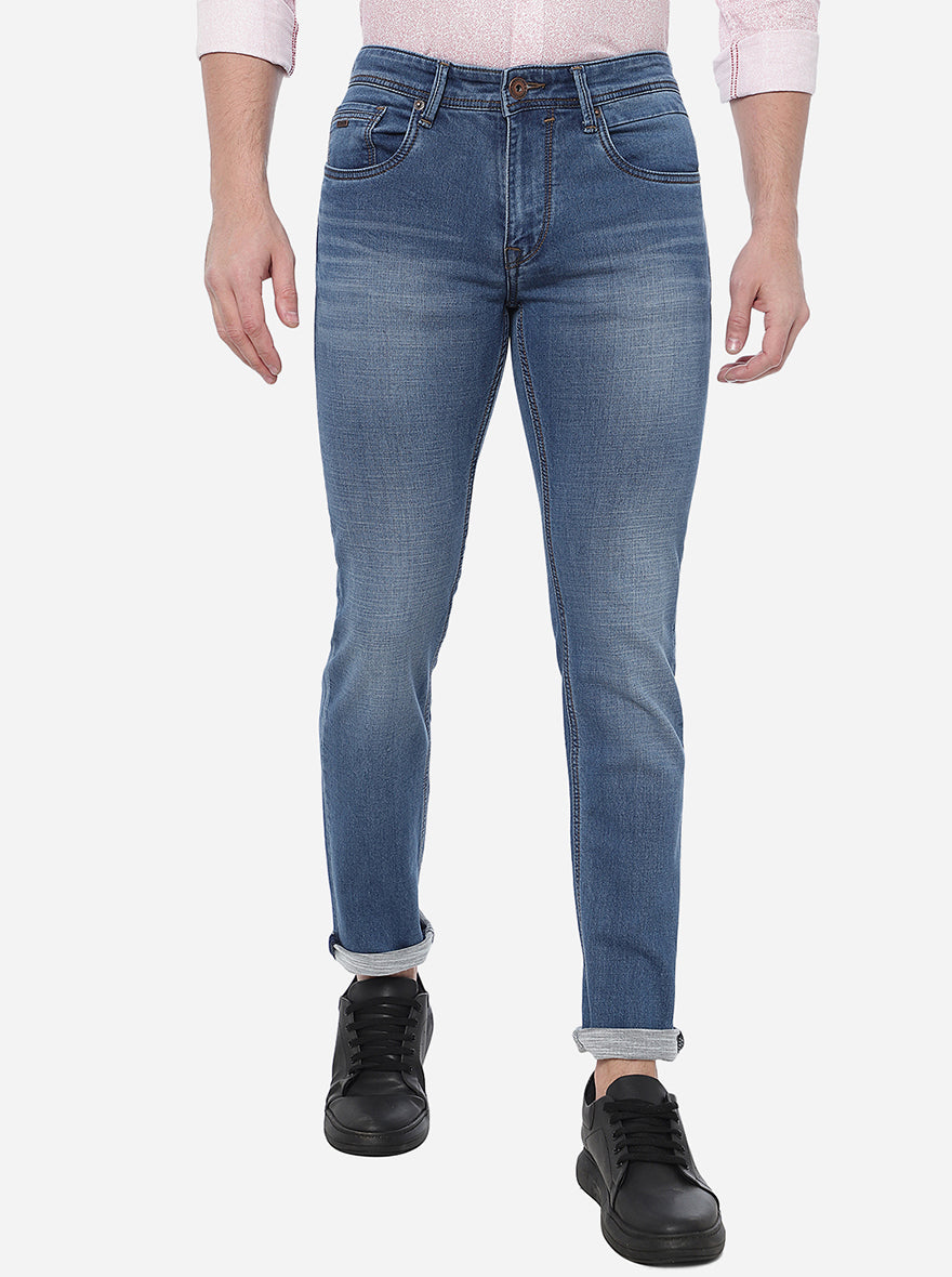 River Blue Washed Narrow Fit Jeans | Greenfibre