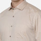 Beige & Blue Printed Regular Fit Formal Shirt | Greenfibre