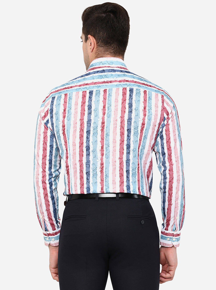 Multicolor Printed Slim Fit Party Wear Shirt | Greenfibre