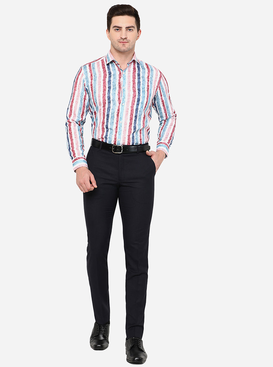 Multicolor Printed Slim Fit Party Wear Shirt | Greenfibre