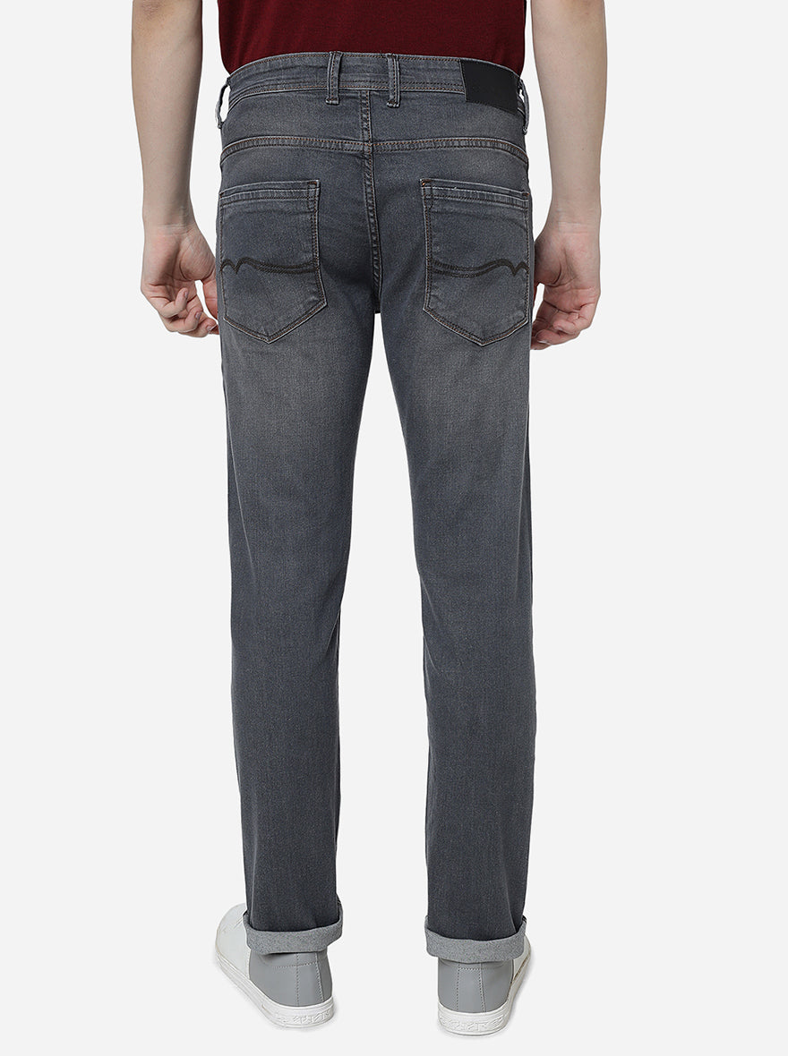 Mid Grey Washed Slim Fit Jeans | Greenfibre