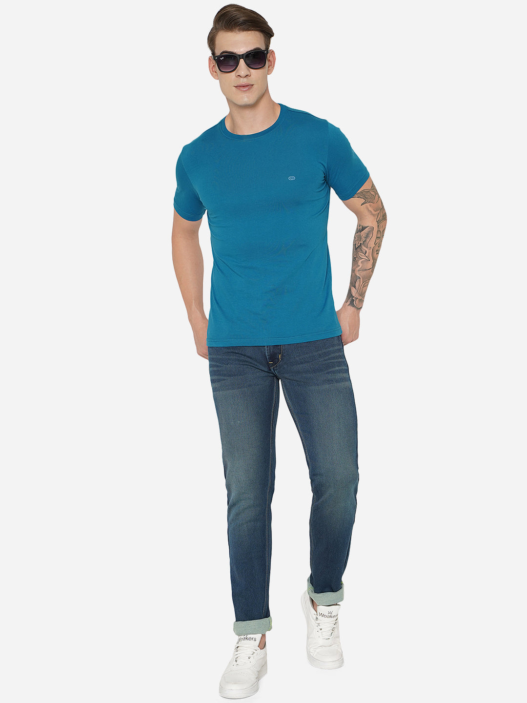 Wintage Blue Washed Narrow Fit Jeans | Greenfibre