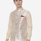 Beige Printed Bandhgala Jacket | Greenfibre
