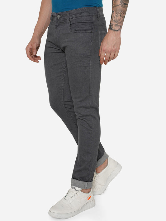 Steel Grey Washed Narrow Fit Jeans | Greenfibre