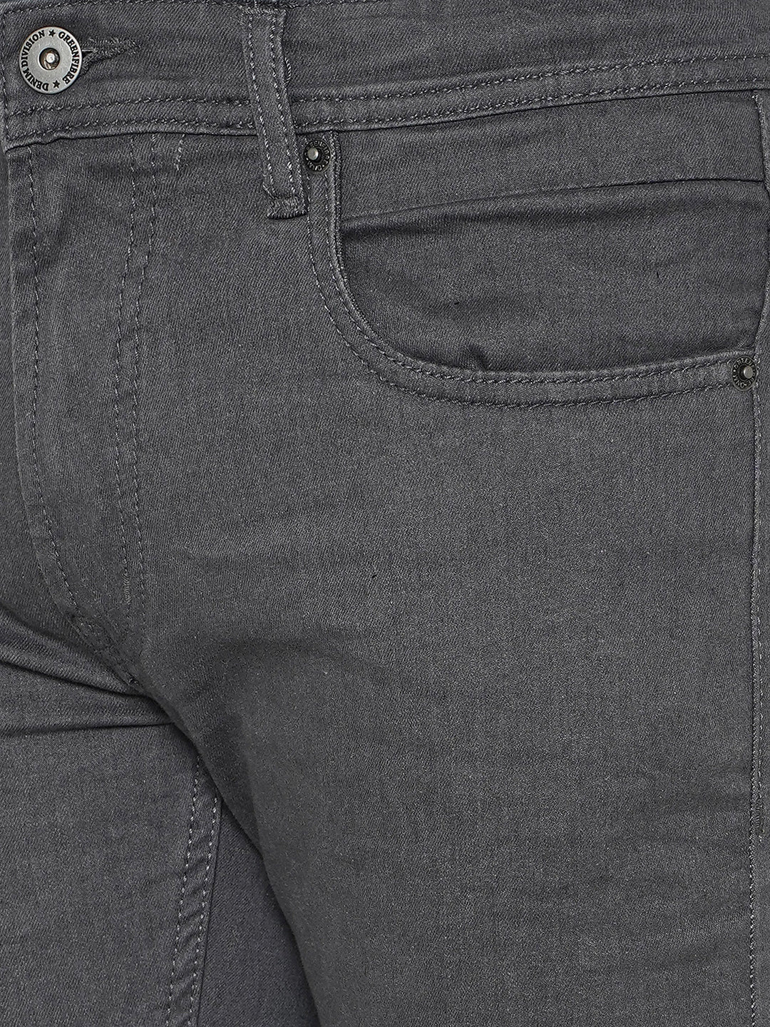 Steel Grey Washed Narrow Fit Jeans | Greenfibre