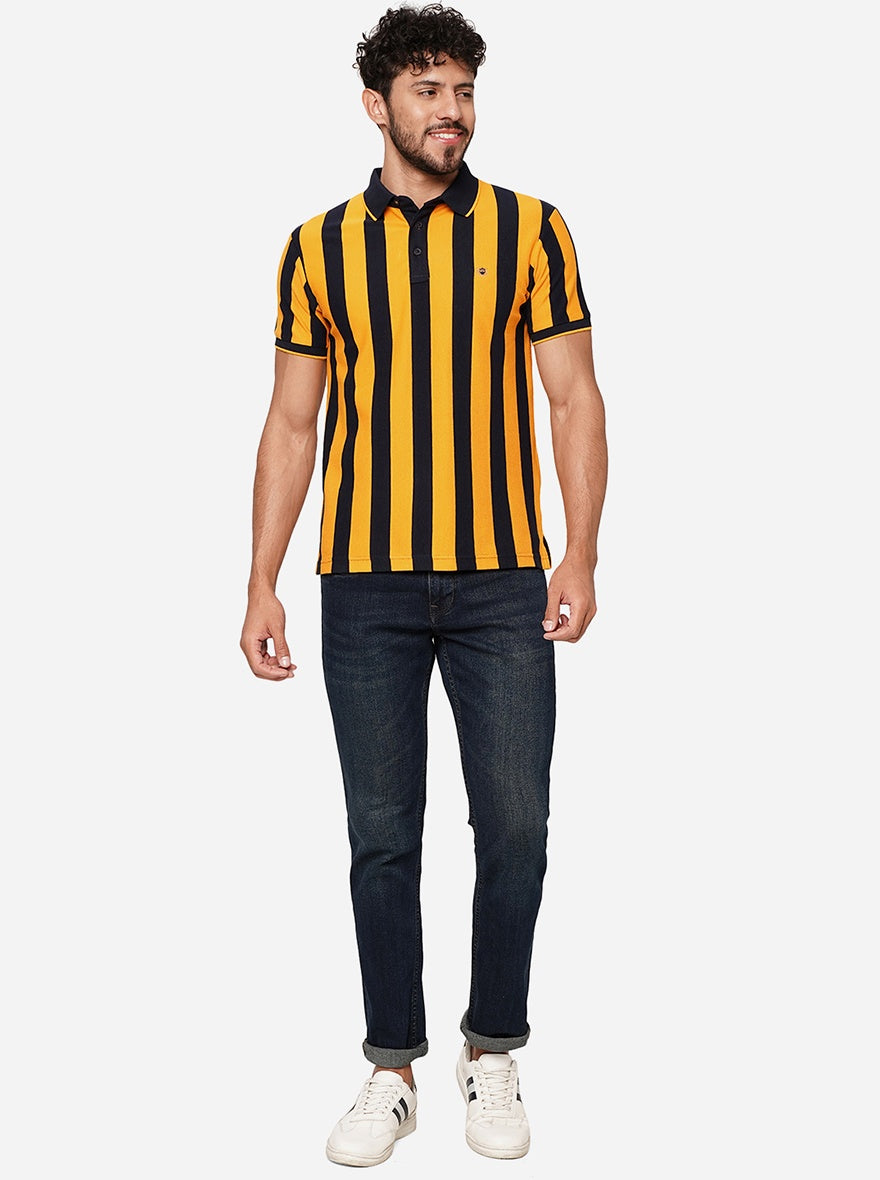 Ink Blue Washed Straight Fit Jeans | Greenfibre