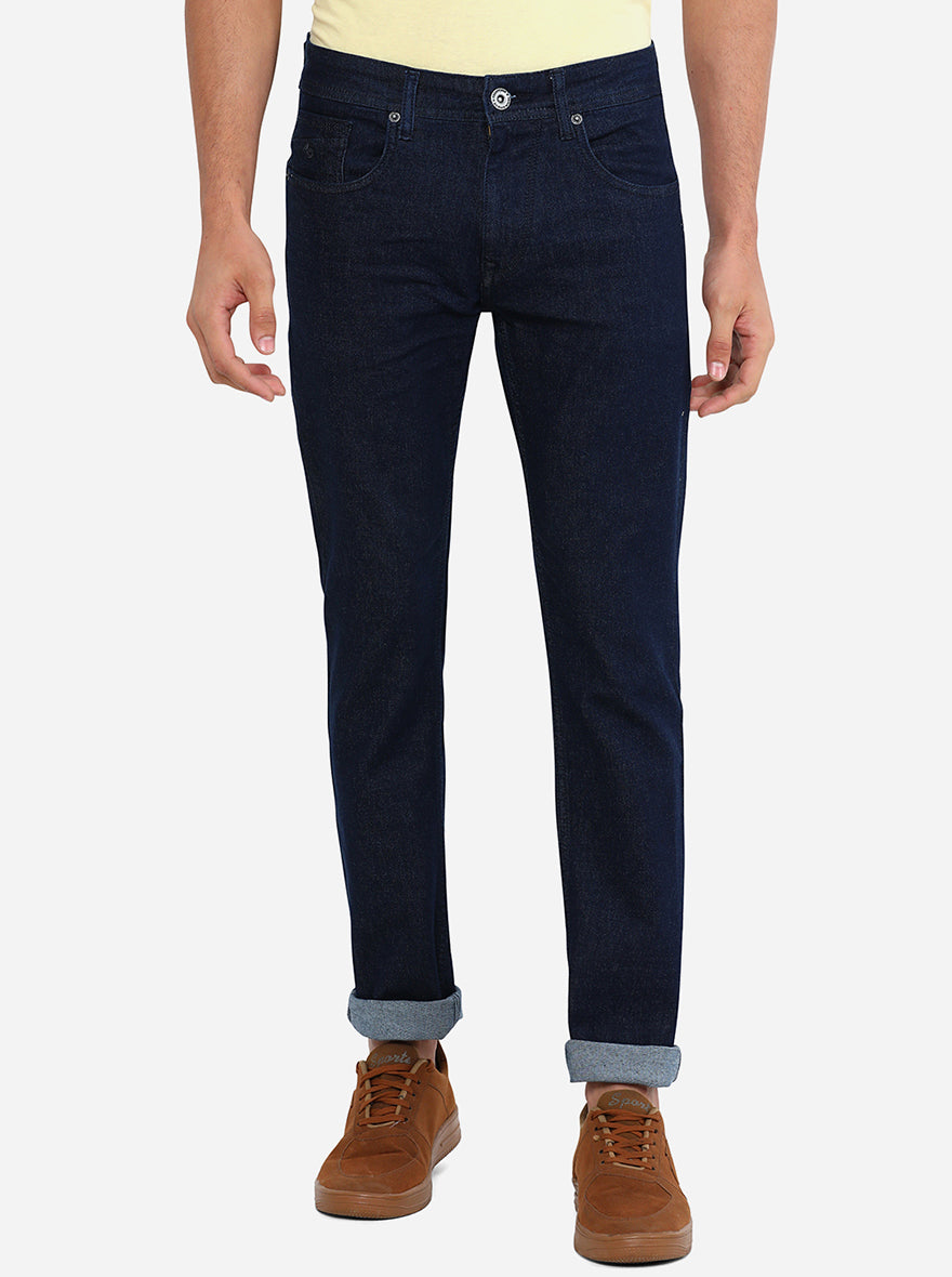 Raw Blue Washed Narrow Fit Jeans | Greenfibre