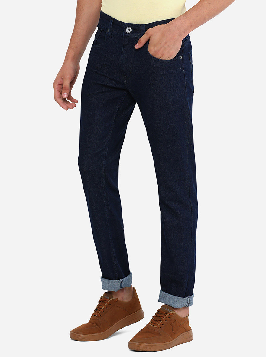 Raw Blue Washed Narrow Fit Jeans | Greenfibre