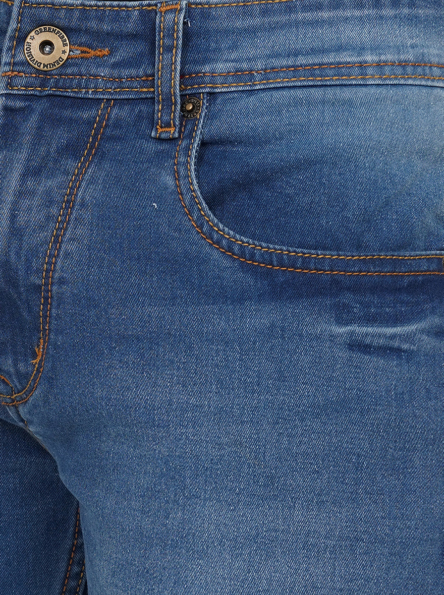 River Blue Washed Straight Fit Jeans | Greenfibre