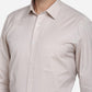 Beige Dobby Regular Fit Formal Shirt | Greenfibre
