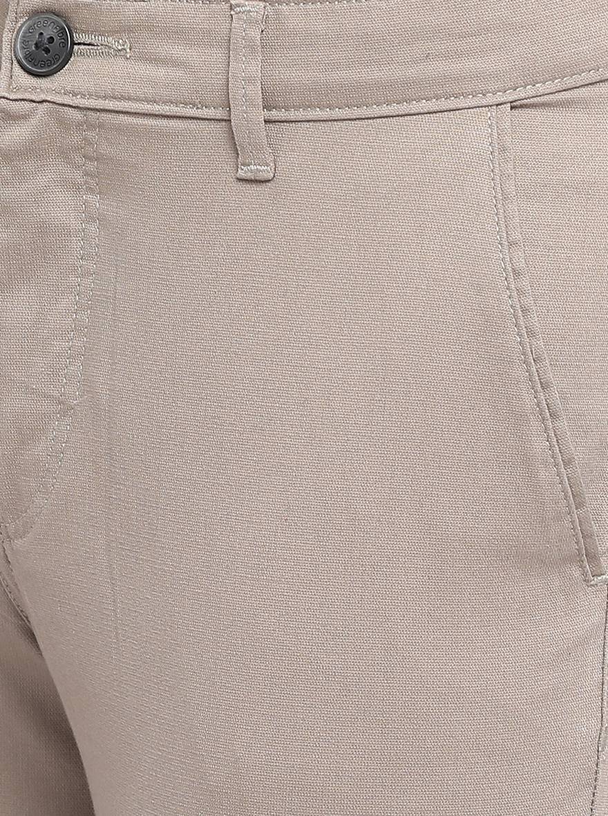 Grey Solid Neo Fit Casual Trouser | Greenfibre