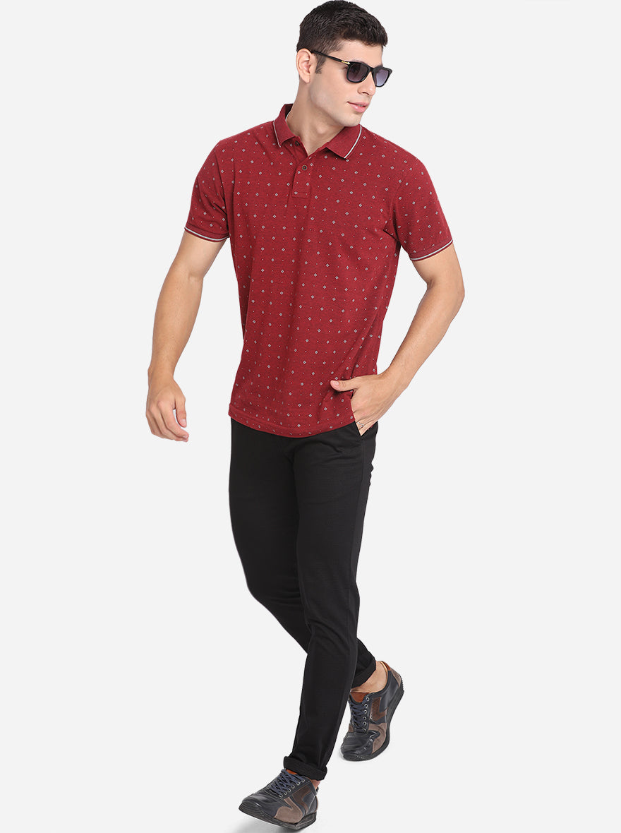 Black Solid Neo Fit Casual Trouser | Greenfibre