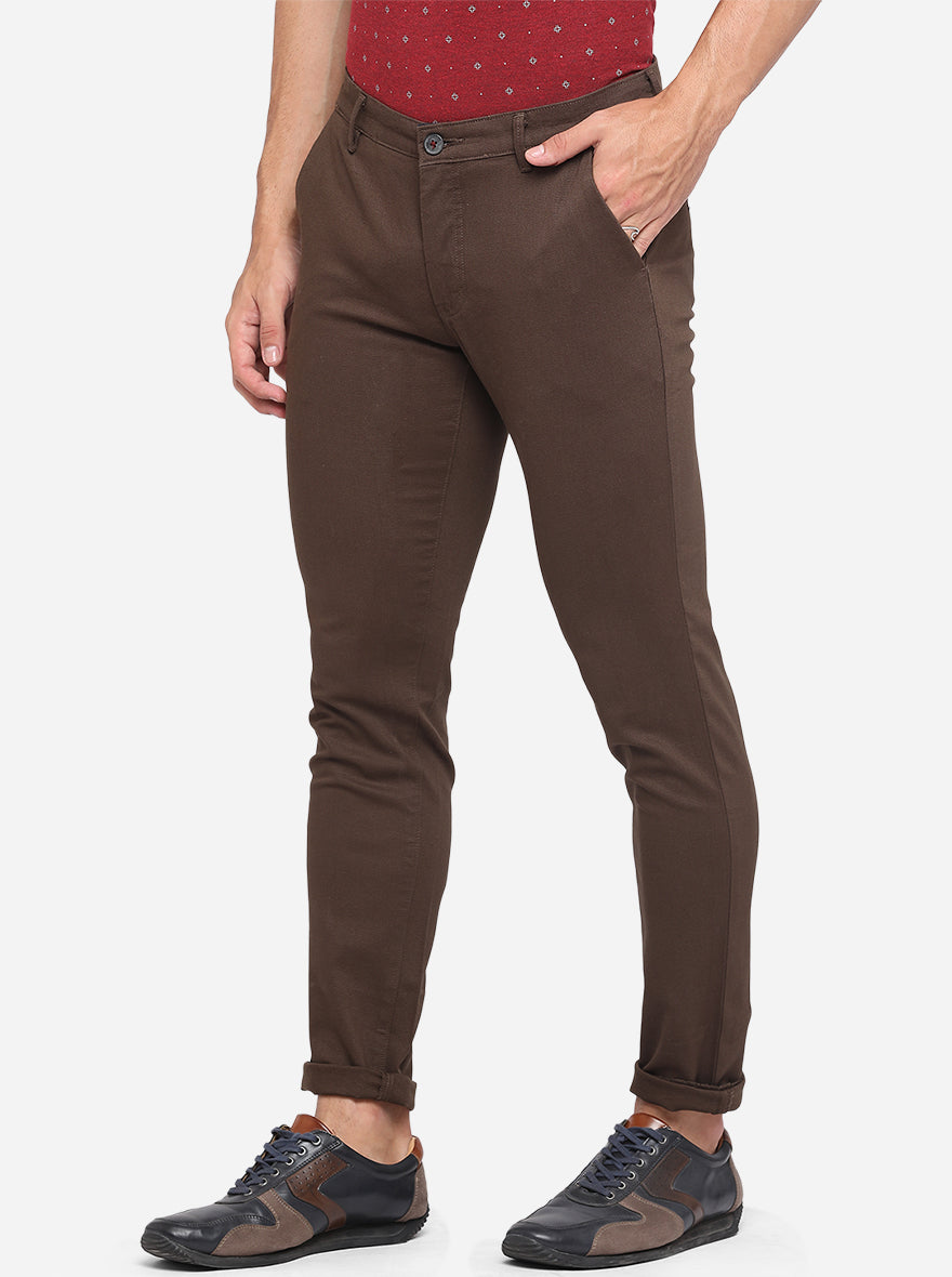 Olive Dobby Neo Fit Casual Trouser | Greenfibre