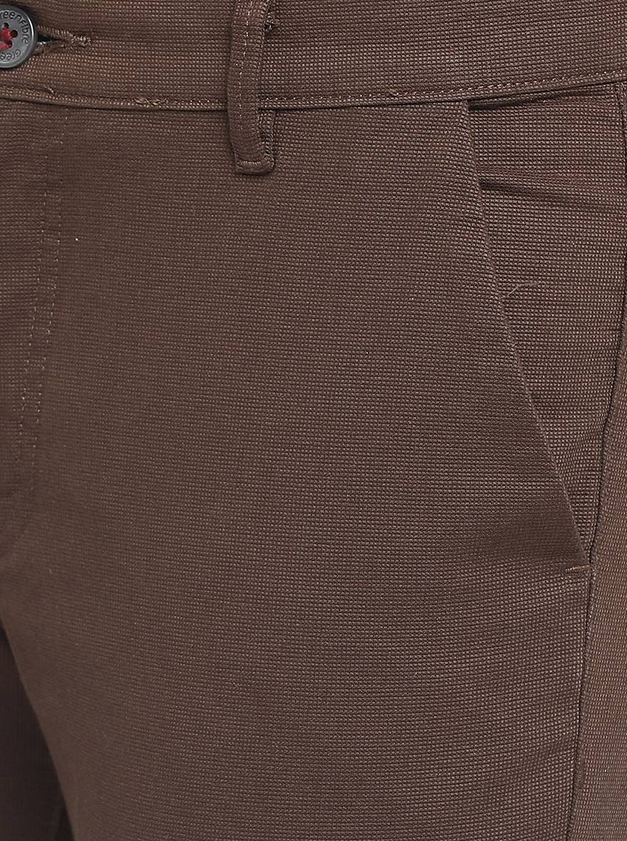 Olive Dobby Neo Fit Casual Trouser | Greenfibre