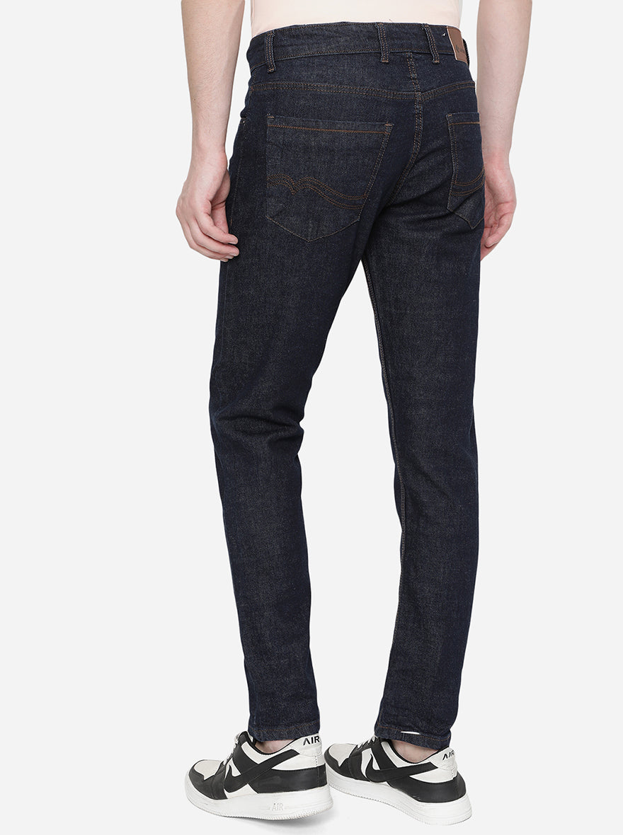 Raw Blue Solid Narrow Fit Jeans | Greenfibre