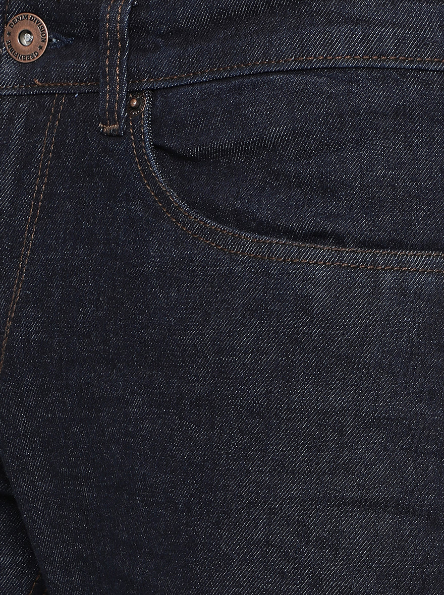 Raw Blue Solid Narrow Fit Jeans | Greenfibre