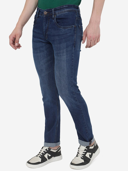 Mid Blue Washed Narrow Fit Jeans | Greenfibre