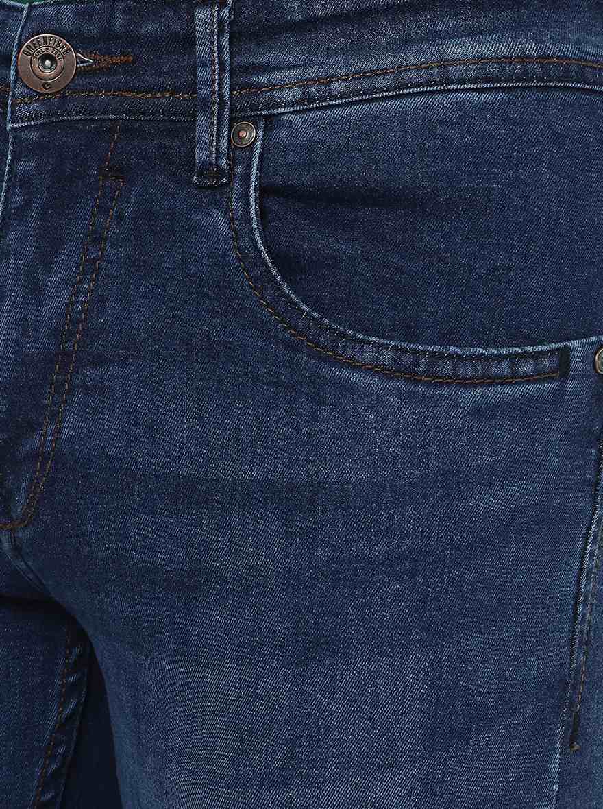Mid Blue Washed Narrow Fit Jeans | Greenfibre
