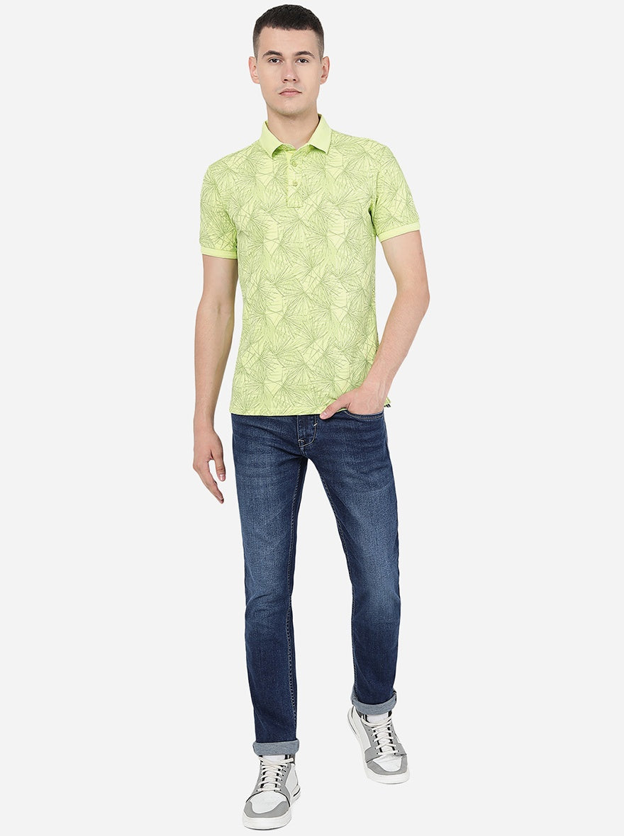 Navy Blue Washed Narrow Fit Jeans | Greenfibre