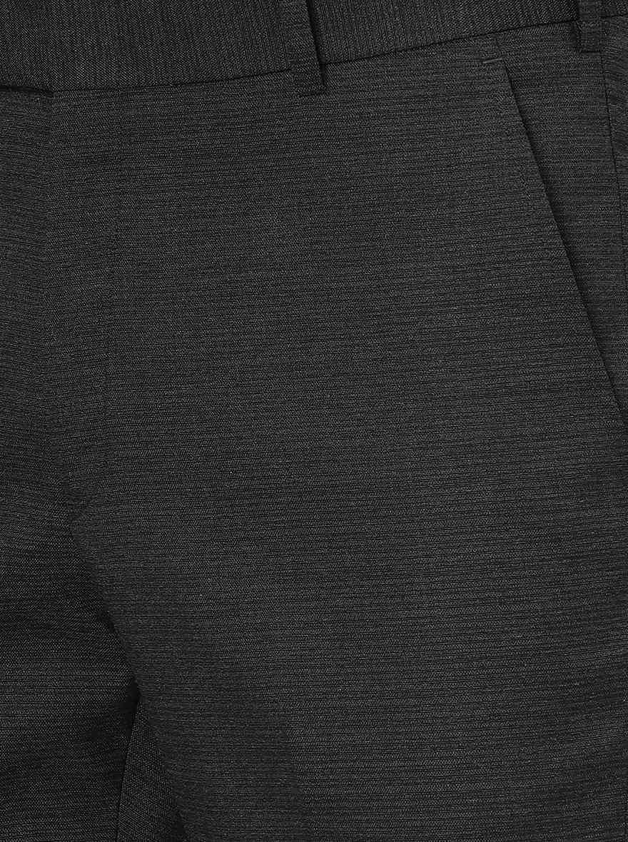 Black Solid Super Slim Fit Formal Trouser | Greenfibre