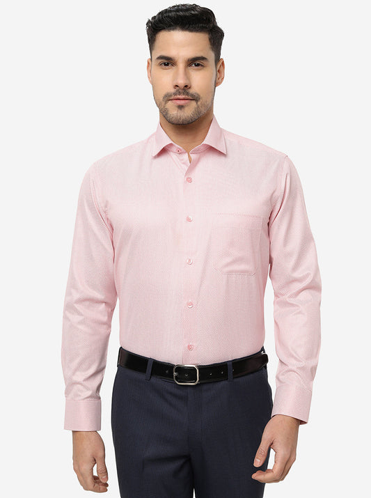 Pink Solid Slim Fit Formal Shirt | Greenfibre