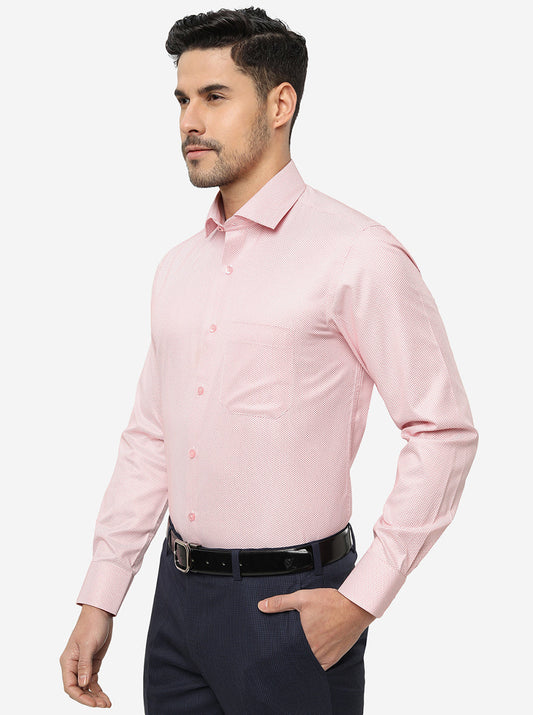 Pink Solid Slim Fit Formal Shirt | Greenfibre