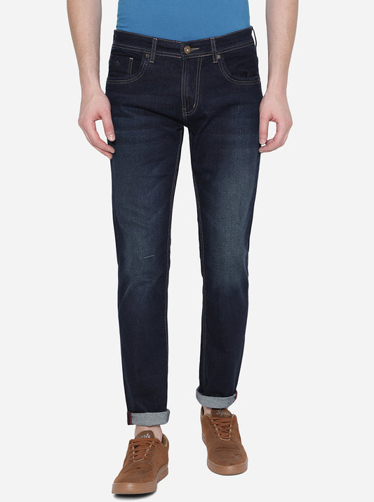 Night Blue Washed Narrow Fit Jeans | Greenfibre