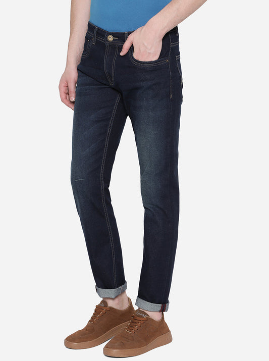 Night Blue Washed Narrow Fit Jeans | Greenfibre