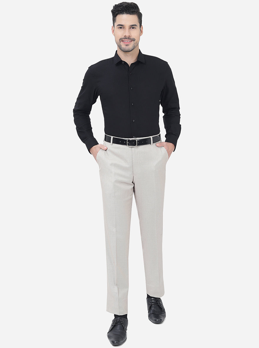 Black Solid Slim Fit Party Wear Shirt | Greenfibre