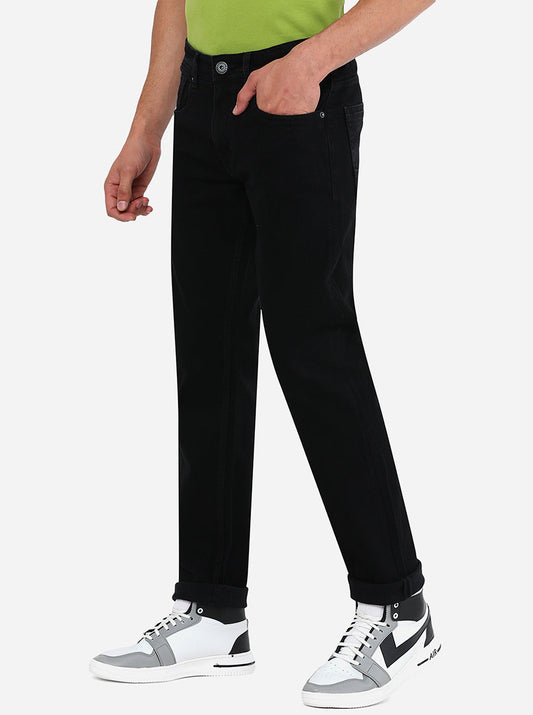 Jet Black Washed Narrow Fit Jeans | Greenfibre