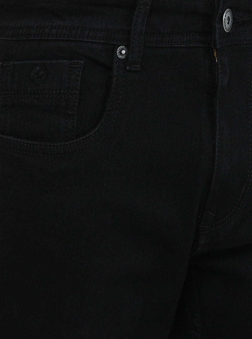 Jet Black Washed Narrow Fit Jeans | Greenfibre