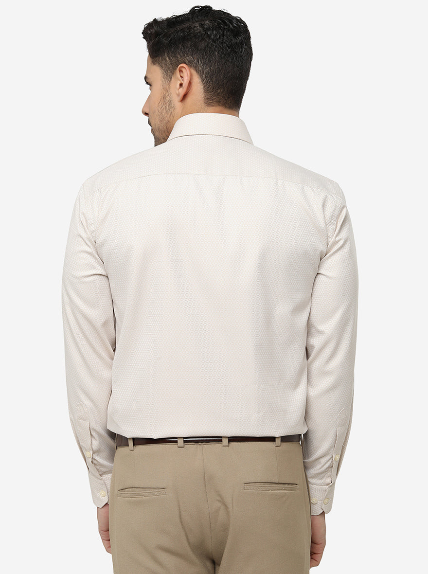 Golden Printed Slim Fit Formal Shirt | Greenfibre