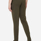 Olive Green Solid Slim Fit Track Pant | Greenfibre