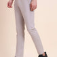 Steel Grey Solid Super Slim Fit Casual Trouser | Greenfibre