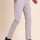 Steel Grey Solid Super Slim Fit Casual Trouser | Greenfibre