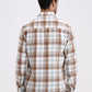 White & Brown Checked Slim Fit Casual Shirt | Greenfibre