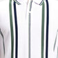White & Green Striped Slim Fit Polo T-Shirt | Greenfibre