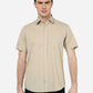 Beige Printed Smart Fit Semi Casual Shirt | Greenfibre