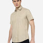 Beige Printed Smart Fit Semi Casual Shirt | Greenfibre