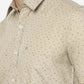 Beige Printed Smart Fit Semi Casual Shirt | Greenfibre